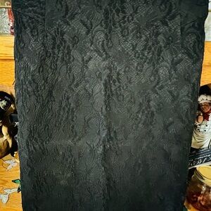 Ann Taylor Black Textured Skirt